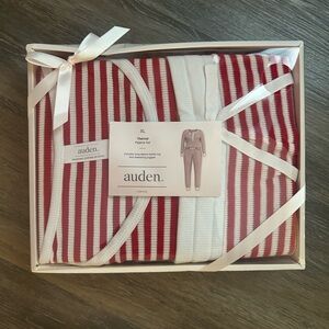 NWT Auden Striped Pajama Set in Red and White